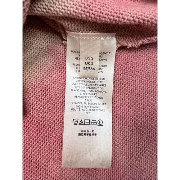 We The Free sweater women’s size Small pink tan stripe cotton blend long sleeve - Picture 7 of 8